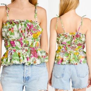 Love the Label Tank with Ties size XS Mitzie Print